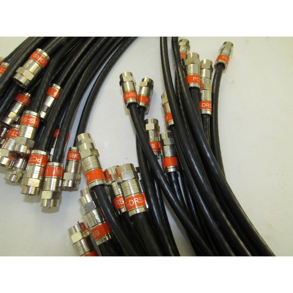 4' Coaxil Cable CATV 20 AWG PCT-DRS-59 - Black - 4 Feet Cable Wire - NEW - NWT - Picture 3 of 3